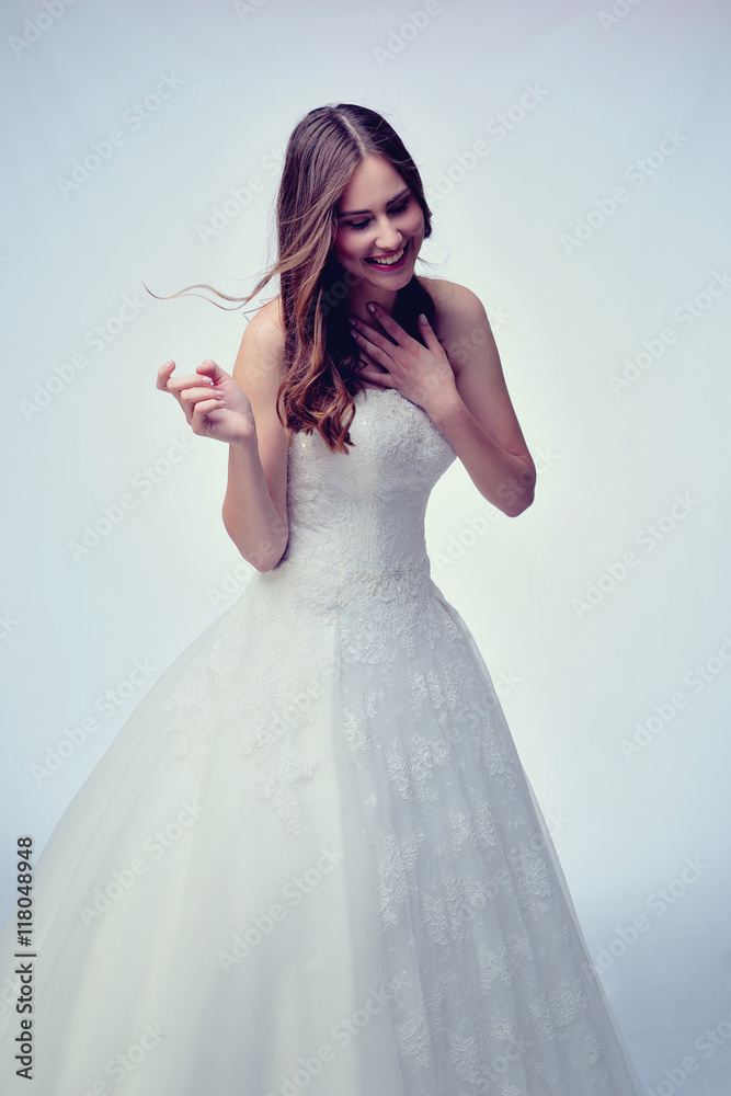 Beauty woman with wedding hairstyle and makeup. Bride fashion. Woman in white dress. Beauty woman with wedding hairstyle and makeup. Bride fashion. Woman in white dress.