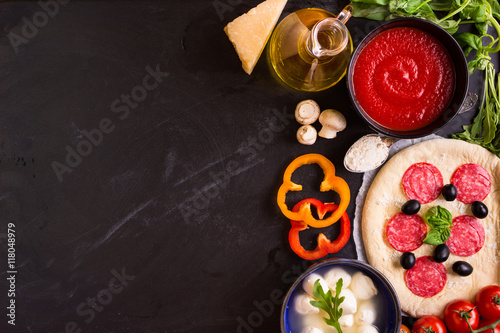 Pizza making background