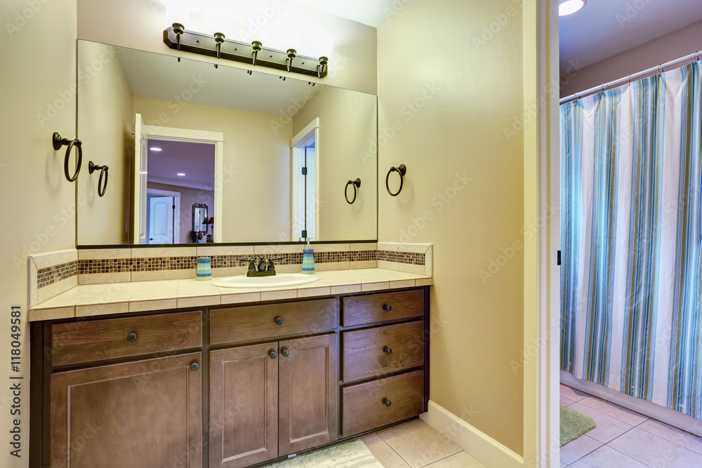Typical American bathroom interior design. Typical American bathroom interior design.