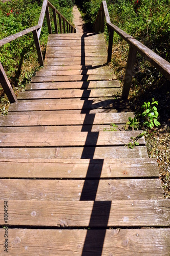 Kurische Nehrung - Holztreppe zum Strand photo