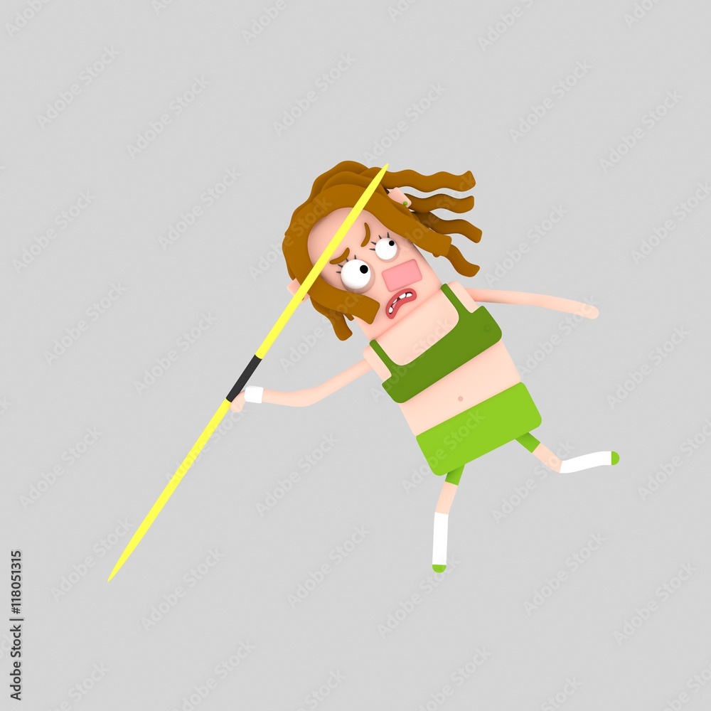 3d illustration, sport, jabalina, javelin, deporte 3d illustration, sport, jabalina, javelin, deporte