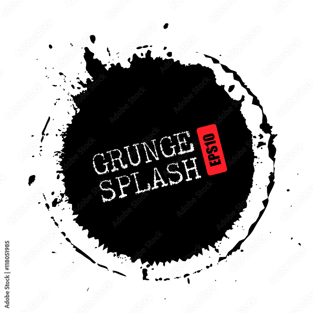 Grunge splash circle vector illustration Grunge splash circle vector illustration
