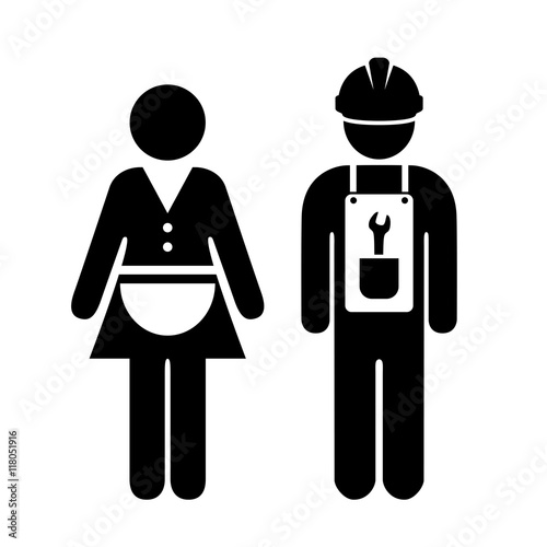 Uniform worker icon