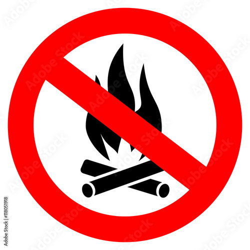No campfire sign