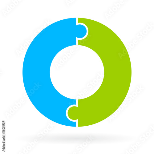 Two part jigsaw cycle diagram