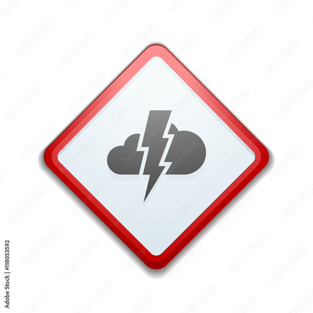 Storm Hazard sign Storm Hazard sign