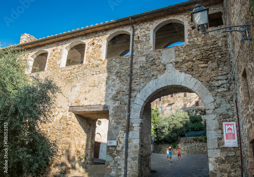 Boys playing football, Montemerano, Tuscany