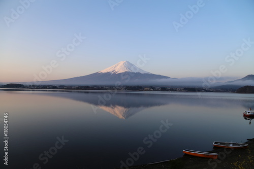 富士山 河口湖の逆さ富士