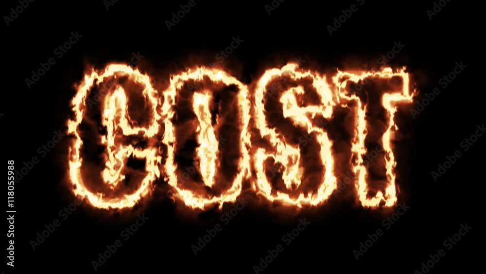 Cost word text from hot burning letters on black background in 4K ultra HD Cost word text from hot burning letters on black background in 4K ultra HD