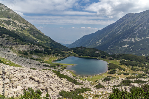 Amazing Panorama of Muratovo lake, Pirin Mountain, Bulgaria