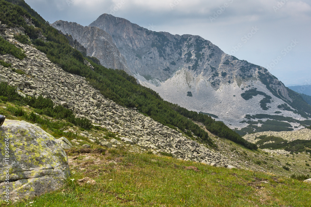 Fototapeta premium Sinanitsa peak, view from Sinanishka pass, Pirin Mountain, Bulgaria