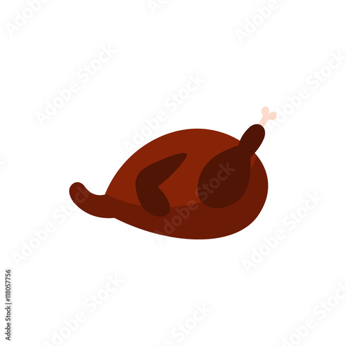 Gammon icon in flat style on a white background