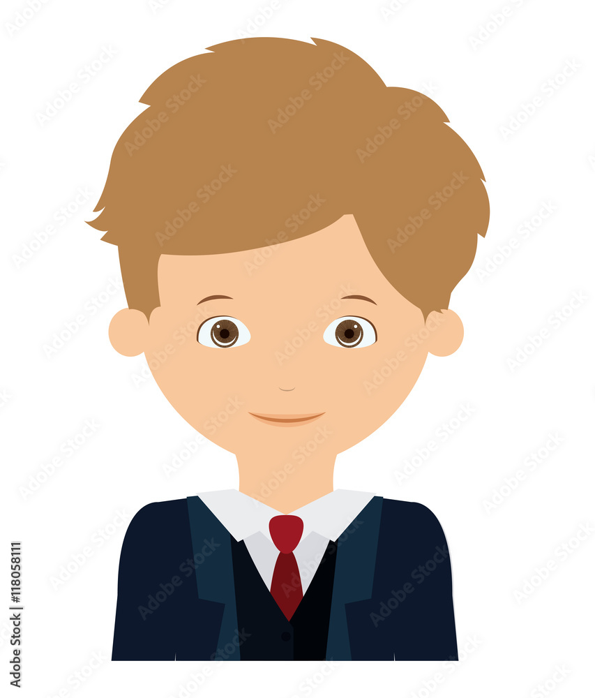 young man male isolated vector illustration design