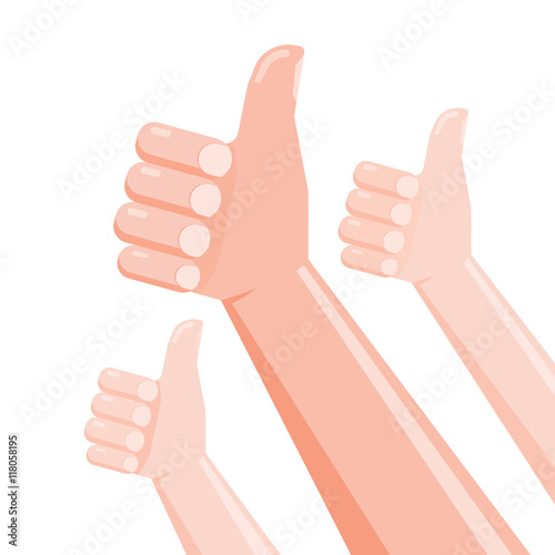 Hands show thumbs up