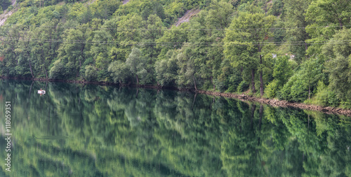 River Drina, hill reflection