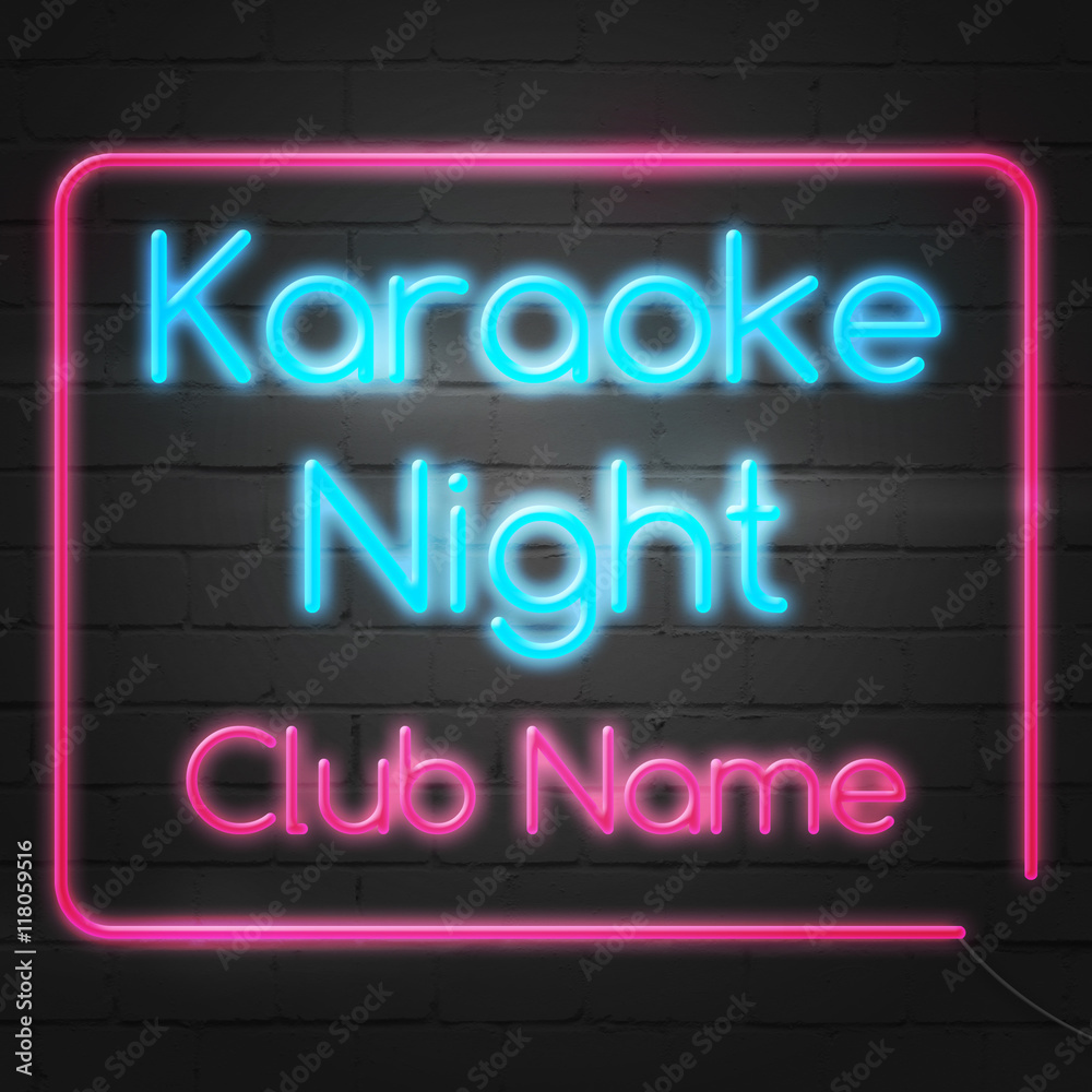 Karaoke Night Banner Background - obrazy, fototapety, plakaty 