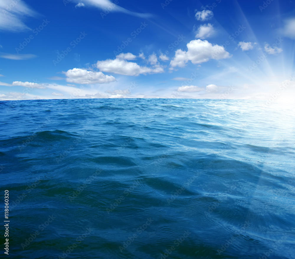 Blue sea and sun Blue sea and sun