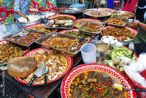 thai street food stall in bangkok thailand