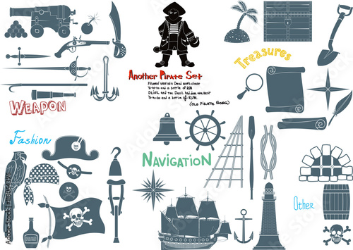 Another Pirate set with all the necessary things for real filibuster