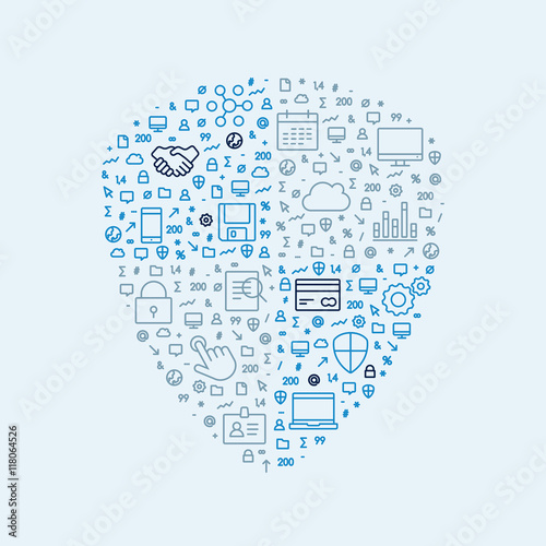 Business protection symbol isolated on light background.