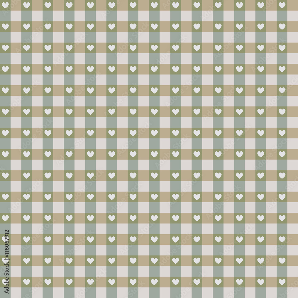 Seamless Hearts & Gingham Pattern in pastel winter color aqua and white for scrapbooks, albums, arts, crafts, fabrics, decorating, backgrounds. Seamless Hearts & Gingham Pattern in pastel winter color aqua and white for scrapbooks, albums, arts, crafts, fabrics, decorating, backgrounds.