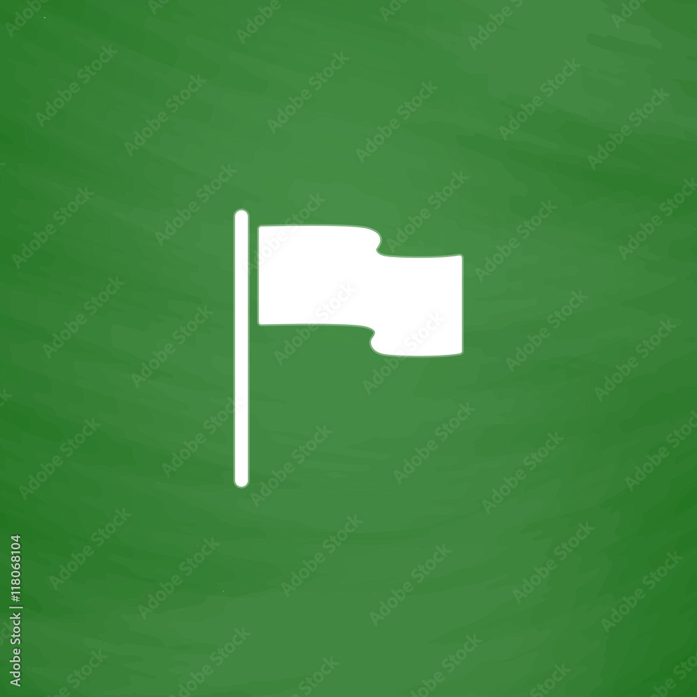 Flag icon. Location marker symbol. Flat design style. Flag icon. Location marker symbol. Flat design style.
