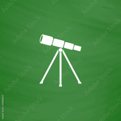 Telescope flat icon