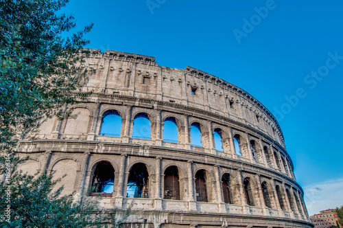 The Colosseum, or the Coliseum in Rome, Italy