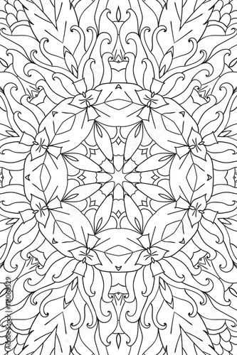 Mandala background. Ethnic decorative elements. Hand drawn . Coloringg book for adults.