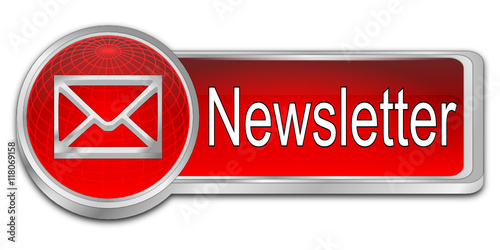 Newsletter Button - 3D illustration