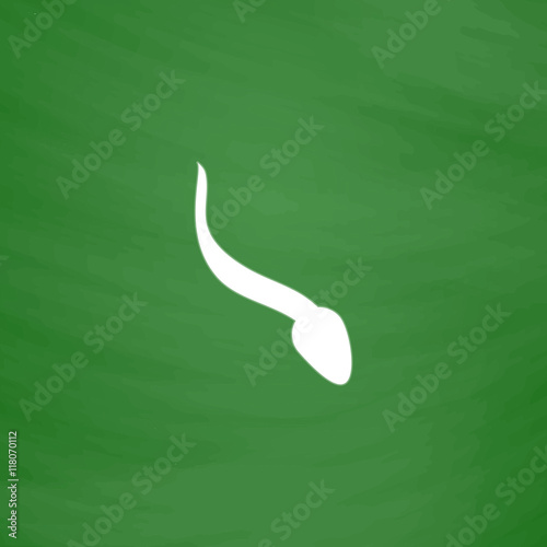 Sperm sign icon. Fertilization or insemination