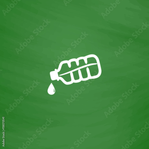 Water bottle with drop icon