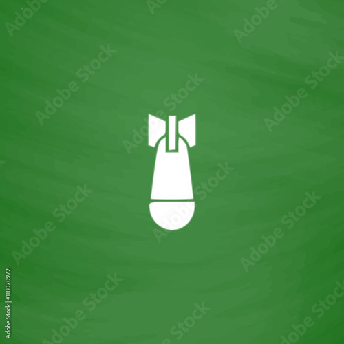 Air bomb vector icon. Flat illustrator