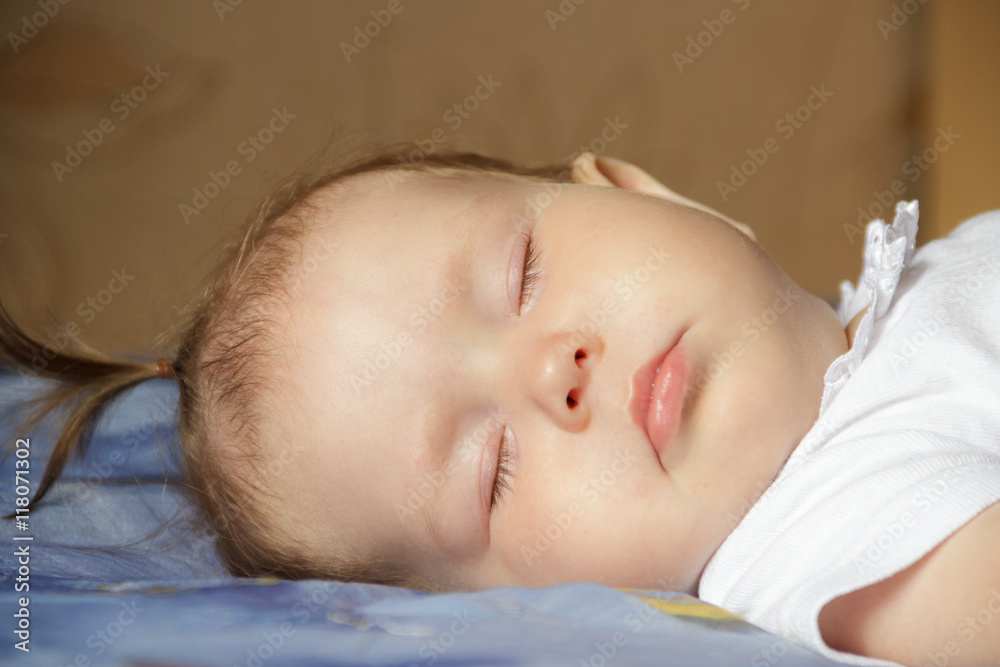 Little newborn baby girl sleeping Little newborn baby girl sleeping
