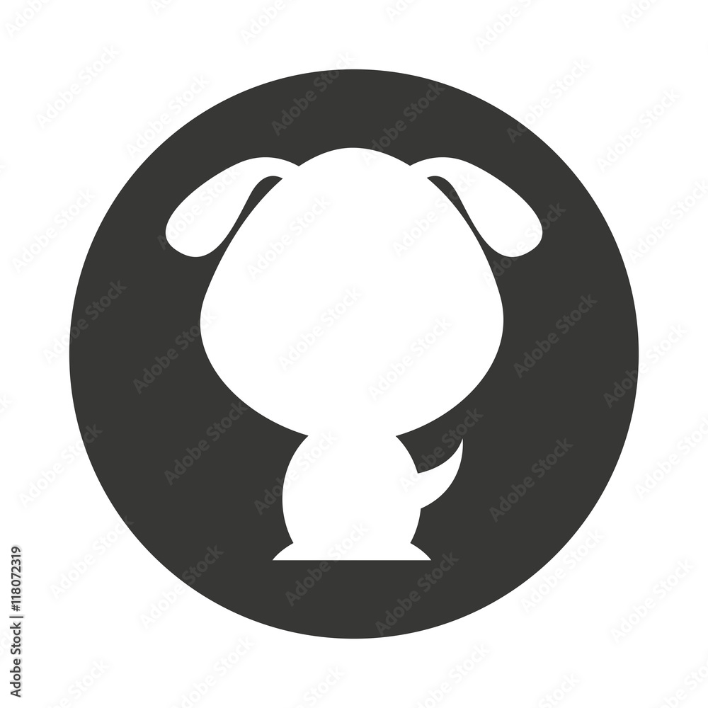 cute animal silhouette isolated icon cute animal silhouette isolated icon
