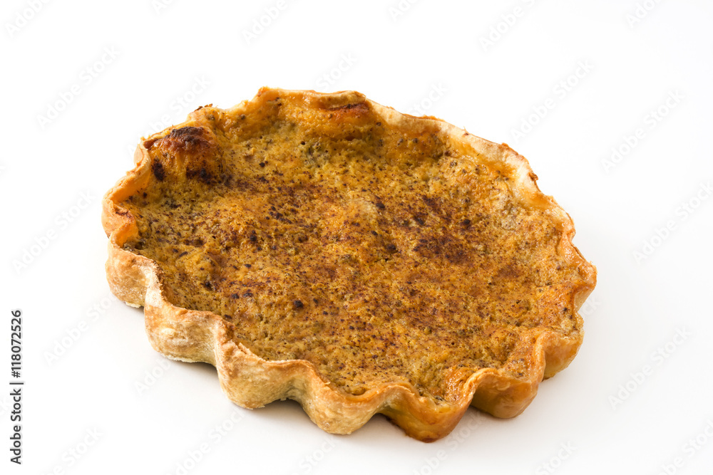 Homemade pumpkin pie isolated on white background
Homemade pumpkin pie isolated on white background
