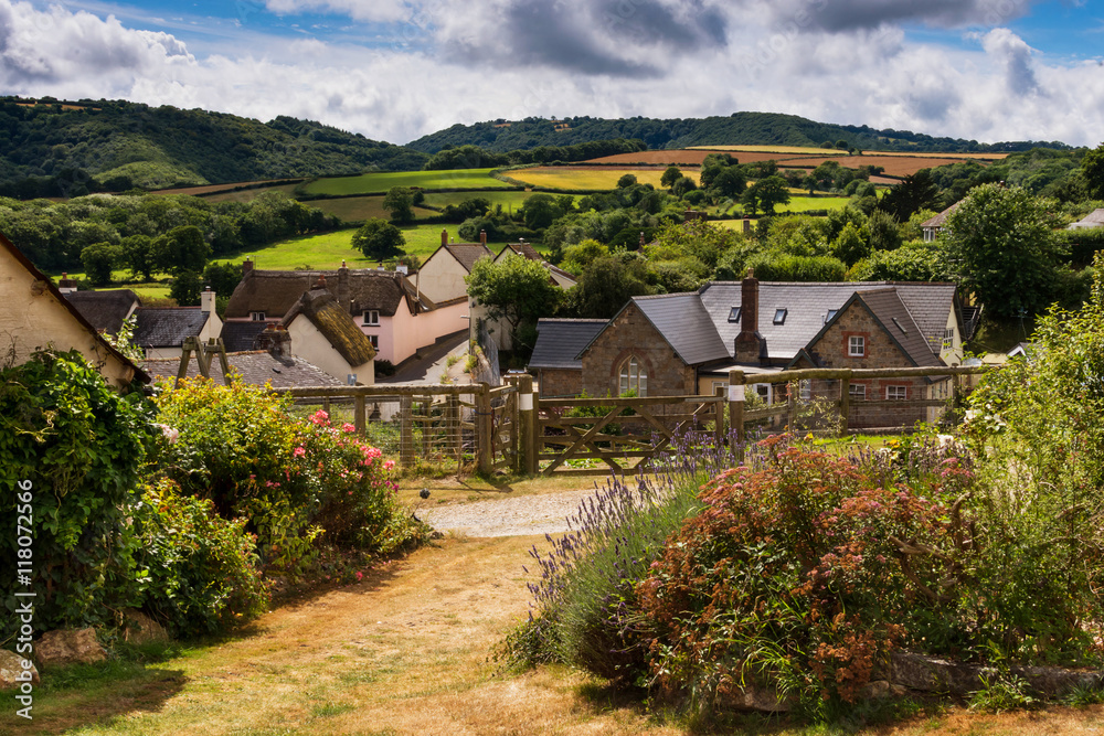 Rural village landscape, England
