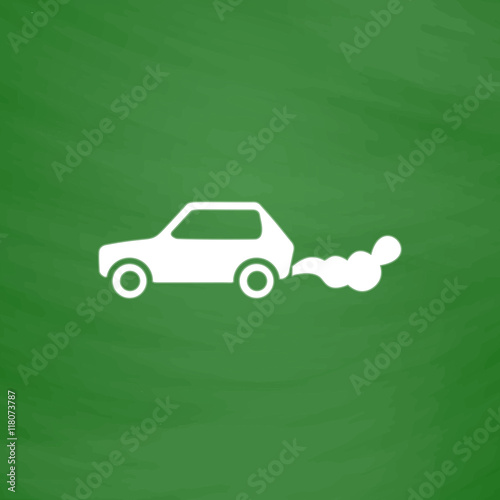 Car emits carbon dioxide