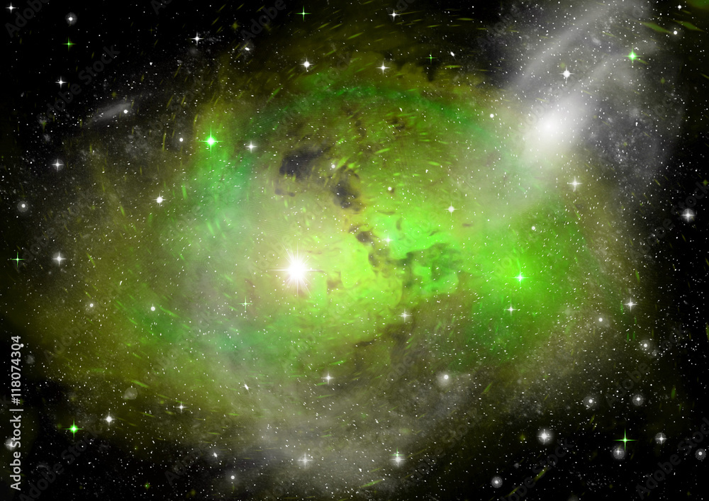 galaxy in a free space galaxy in a free space