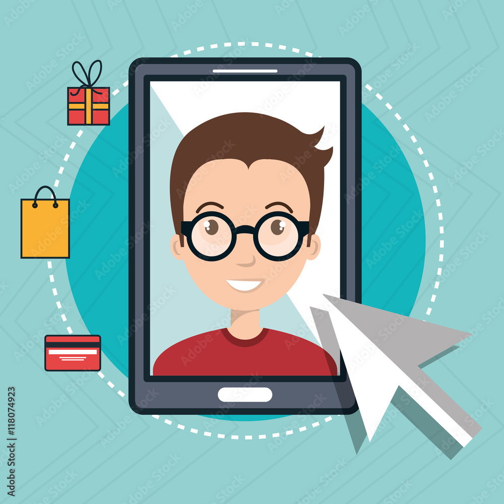man smartphone shopping online man smartphone shopping online