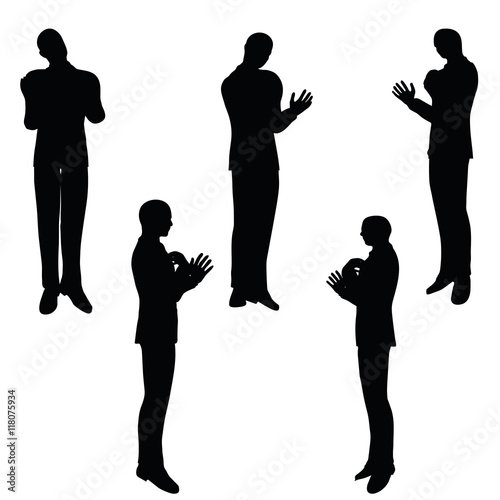 man silhouette in blaming pose