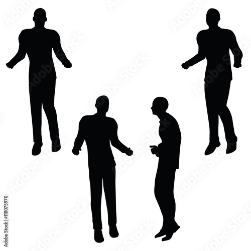 man silhouette in angry pose