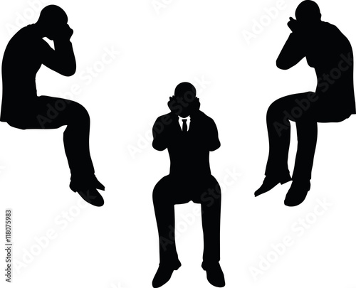 man silhouette in sorrowful pose
