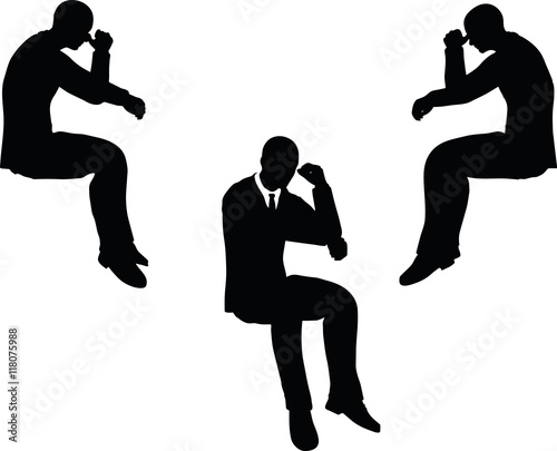  man silhouette in sorrowful pose
