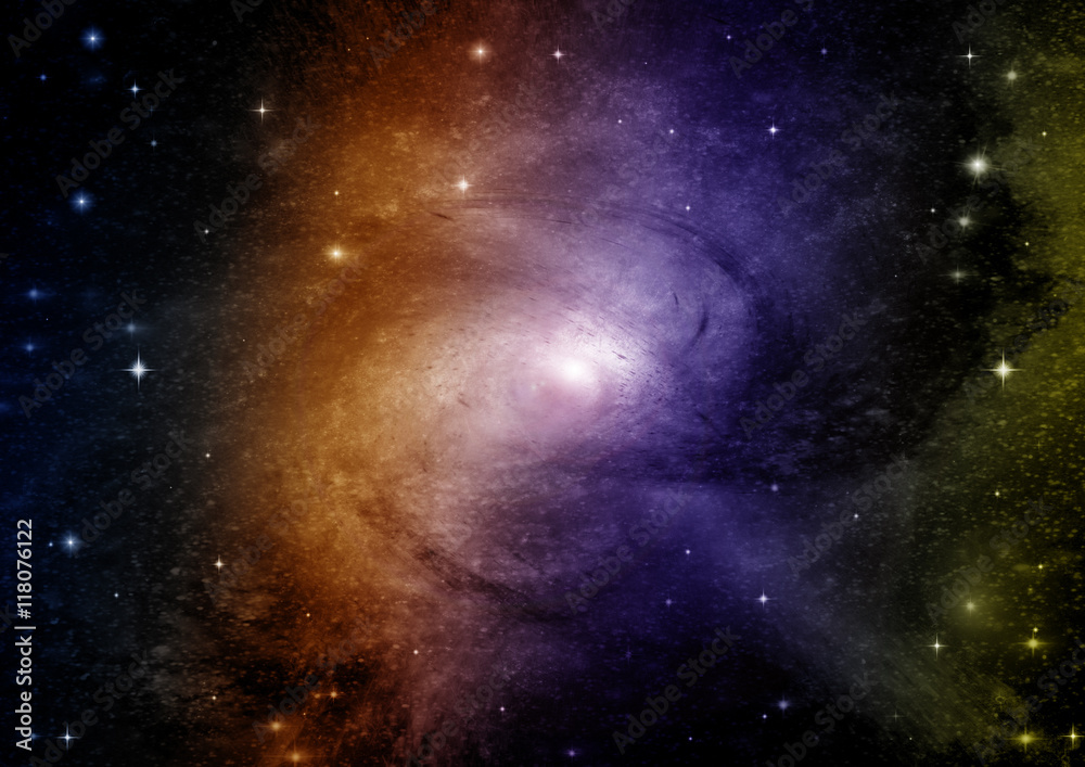 galaxy in a free space galaxy in a free space
