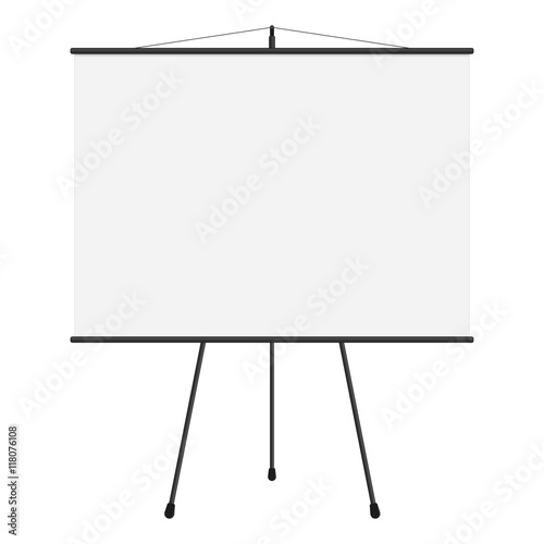 Big blank presentation screen