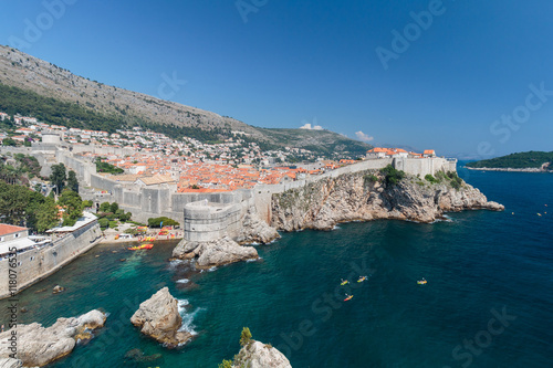 The Old Town of Dubrovnik seen from Lovrijenac fort