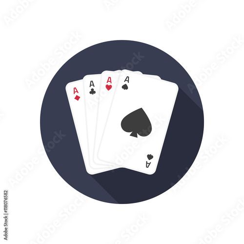 Four aces icon with shadow