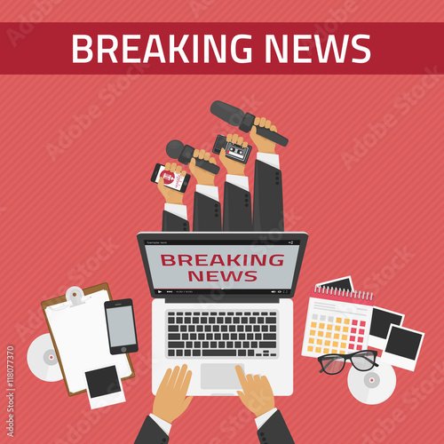 Breaking news illustration