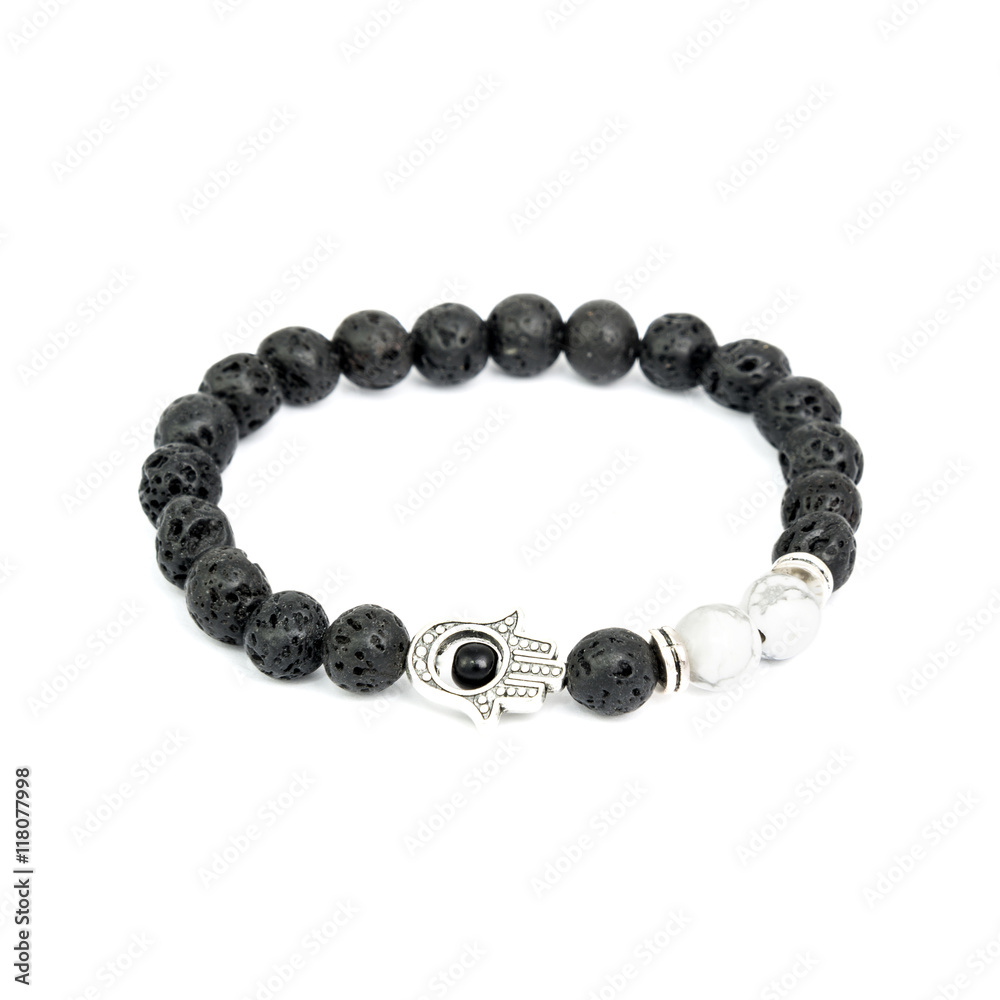 Obraz premium Fashion male bracelet isolated on white